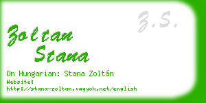 zoltan stana business card